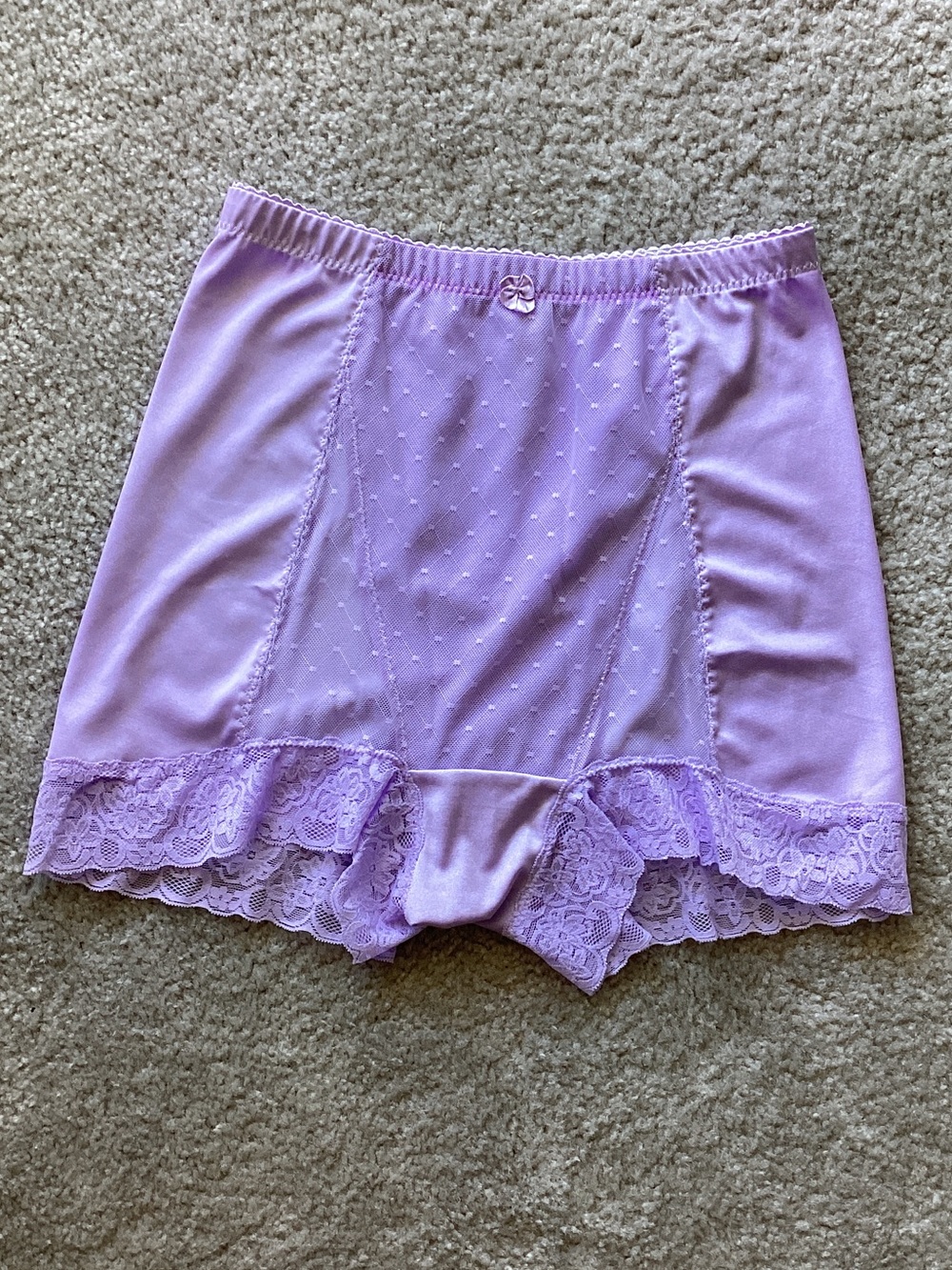 Rhonda Shear Lavender Lace Trim Shaping Panty Short